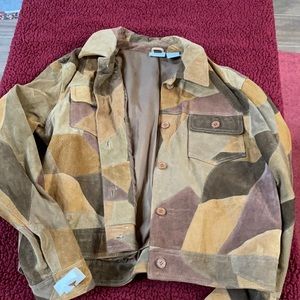 Retro Leather Patchwork jacket